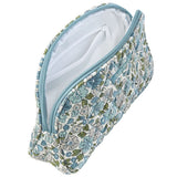 Delicate Floral Blue Cosmetic Pouch-Lange General Store