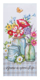 Flower Market Mason Jars Terry Towel-Lange General Store