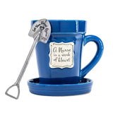 Flower Pot Mug Blue - Nurse-Lange General Store