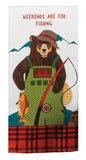 Forest Friends Fishing Bear Terry Towel-Lange General Store