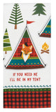 Forest Friends Fox in Tent Terry Towel-Lange General Store