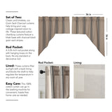 Grain Sack Charcoal Swag Curtains-Lange General Store
