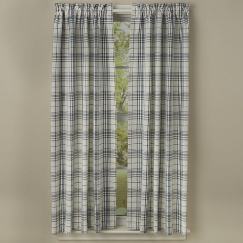 Grey Simplicity Short Panel Curtains-Lange General Store