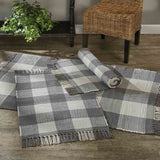 Grey and White Check Rag Rug-Lange General Store