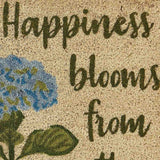 Happiness Blooms Door Mat-Lange General Store