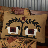 Heritage Farms Sheep Hooked Pillow-Lange General Store