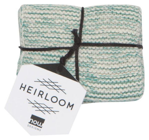 Heirloom Knit Dishcloths - Lagoon-Lange General Store