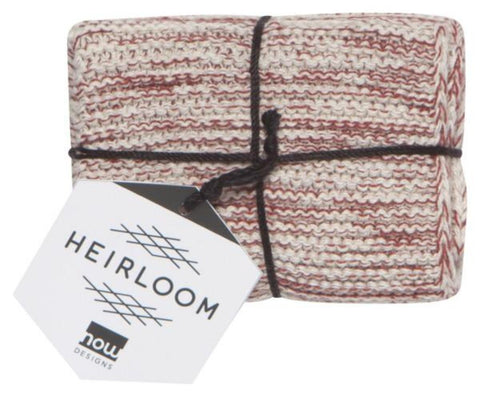 Heirloom Knit Dishcloths - Wine-Lange General Store