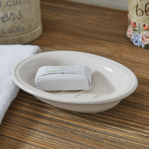 Ironstone Oval Soap Dish-Lange General Store