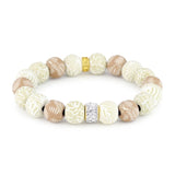 Ivory Palm Crystal Stretch Bracelet-Lange General Store