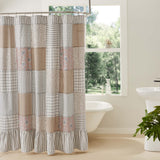 Kaila Patchwork Shower Curtain-Lange General Store