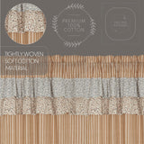 Kaila Ticking Gold Ruffled Swag Curtains-Lange General Store