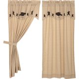 Kettle Grove Crow Short Panel Curtains-Lange General Store