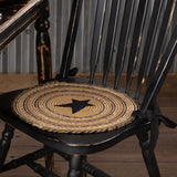 Kettle Grove Star Jute Chair Pad - Set of 6-Lange General Store