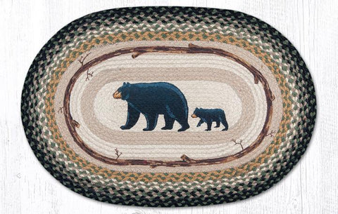 Mama and Baby Bear Braided Rug-Lange General Store