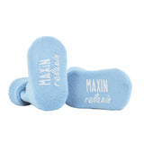 Maxin Relaxin Blue Socks-Lange General Store