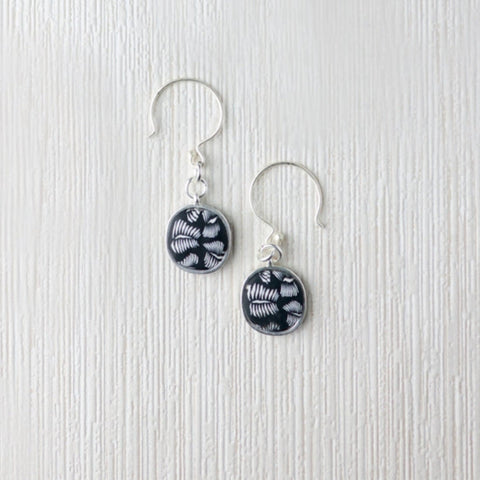Midnight Palm Reversible Coin Earrings-Lange General Store