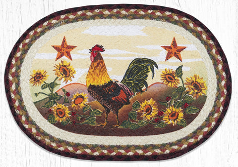 Morning Rooster Braided Placemat-Lange General Store