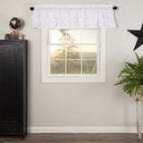 Muslin Ruffled Bleached White Valance-Lange General Store