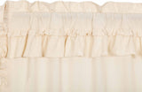 Muslin Ruffled Unbleached Natural Swag Prairie Curtains-Lange General Store