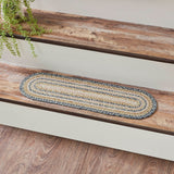 Navy Rose Collection Braided Rugs - Oval - Lange General Store