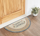 Navy Rose Happy Spring Collection Braided Rugs - Oval - Lange General Store