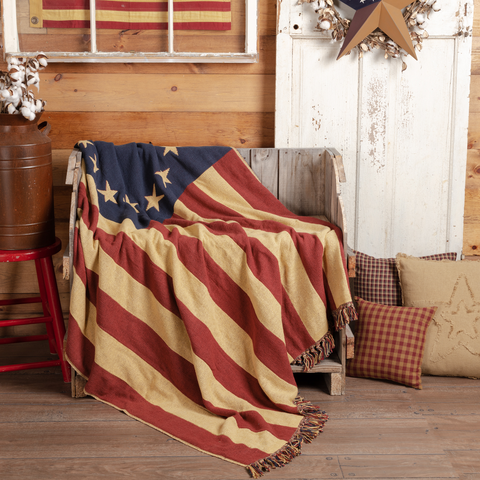 Old Glory Woven Throw-Lange General Store