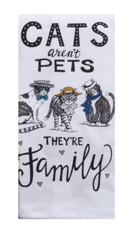 Pet Lovers Only Cat Family Terry Towel-Lange General Store