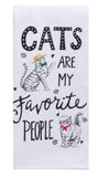 Pet Lovers Only Favorite People Cat Family Terry Towel-Lange General Store