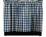 Picnic Blue Buffalo Check Tier Curtains - Lange General Store