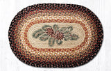 Pinecone Red Berry Braided Rug-Lange General Store