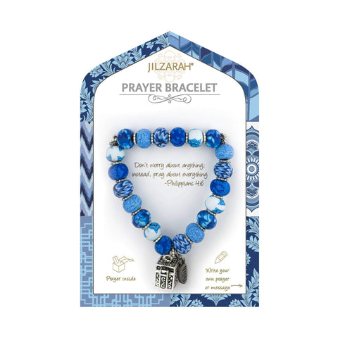 Prayer Bracelet - Porcelain Blue-Lange General Store