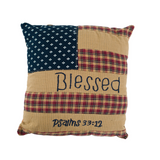 Patriotic Patch Blessed Pillow-Lange General Store