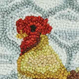 Rooster Day Hooked Chair Pad-Lange General Store