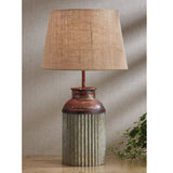 Rustic Crimped Canister Lamp-Lange General Store