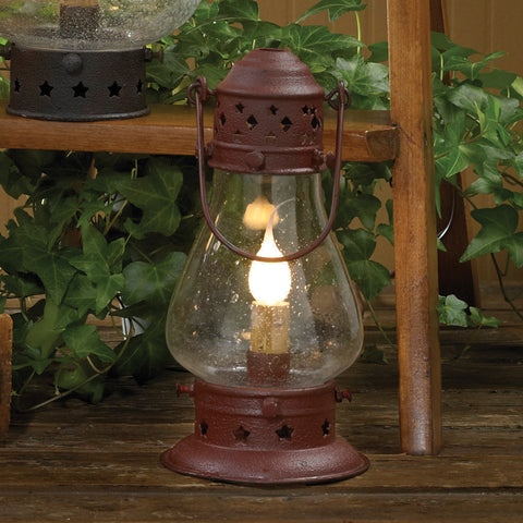 Rustic Onion Lamp - Red-Lange General Store