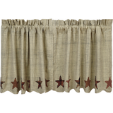 Abilene Star Tier Curtains 24"-Lange General Store