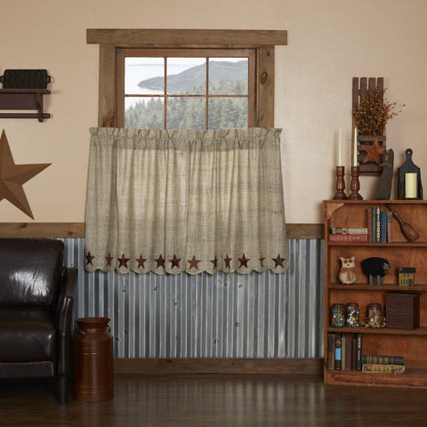 Abilene Star Tier Curtains 36"-Lange General Store