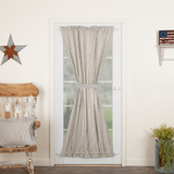 Hatteras Seersucker Blue Ticking Stripe Door Panel Curtain-Lange General Store
