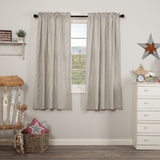 Hatteras Seersucker Blue Ticking Stripe Short Panel Curtains-Lange General Store