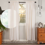 Simple Life Flax Antique White Panel Curtains-Lange General Store