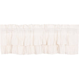 Simple Life Flax Antique White Ruffled Valance-Lange General Store