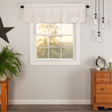 Simple Life Flax Antique White Ruffled Valance-Lange General Store
