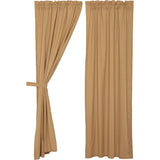 Simple Life Flax Khaki Panel Curtains-Lange General Store