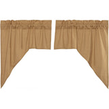 Simple Life Flax Khaki Swag Curtains-Lange General Store