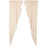 Simple Life Flax Natural Long Prairie Curtains-Lange General Store