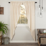 Simple Life Flax Natural Long Prairie Curtains-Lange General Store