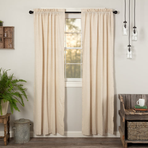 Simple Life Flax Natural Panel Curtains-Lange General Store