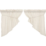 Simple Life Flax Natural Prairie Swag Curtains-Lange General Store