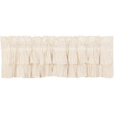 Simple Life Flax Natural Ruffled Valance-Lange General Store